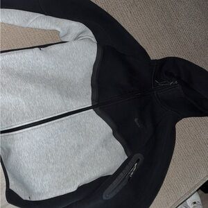 Nike Black and Gray Zip Up Sweater